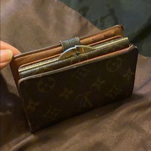 Louis Vuitton Vintage Bifold Wallet, Gold Hardware